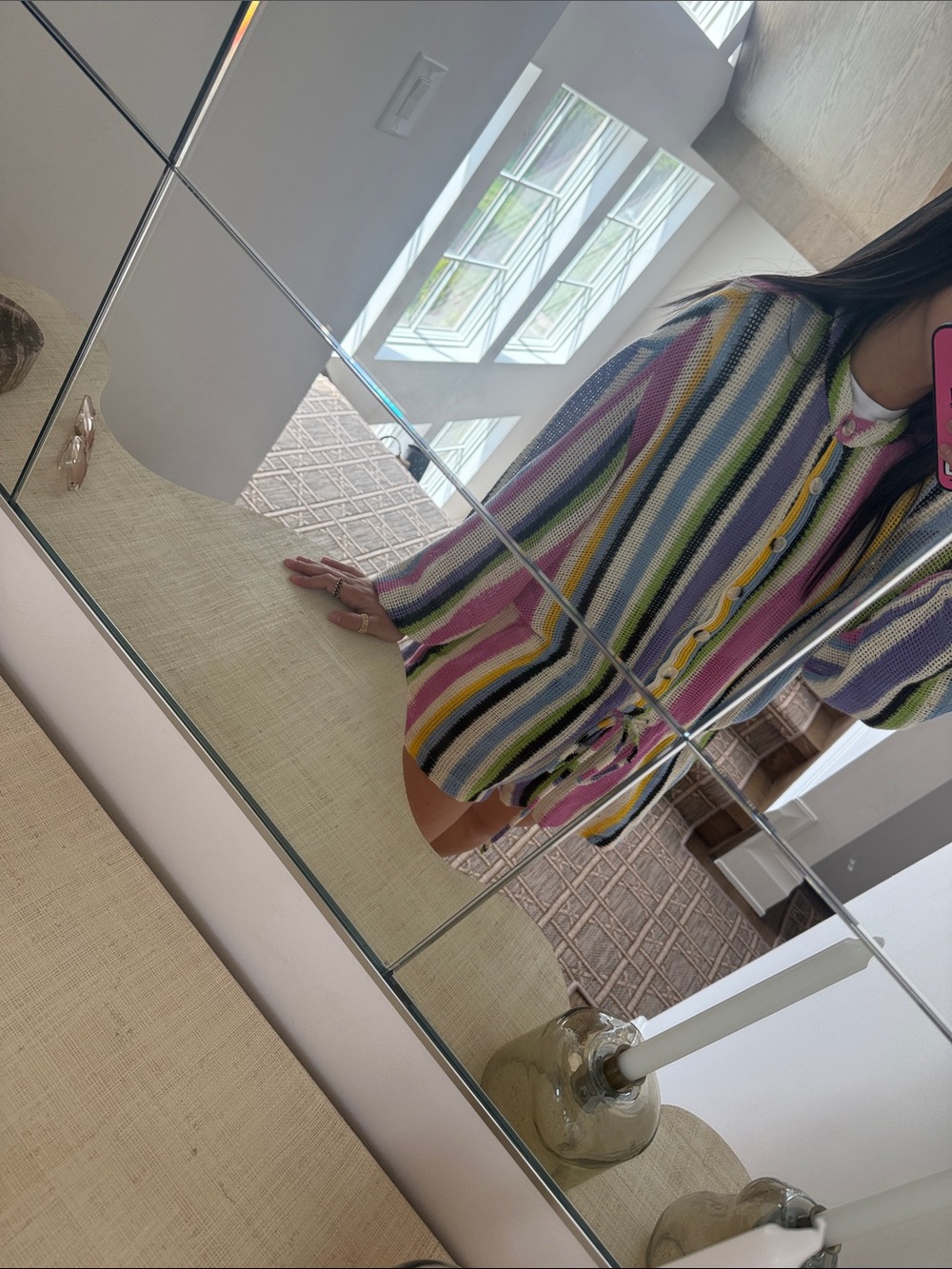 Free People Multicolor Striped Knit Swim Coverup